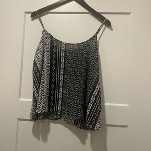 Forever 21 Black and White Asymmetrical Camisole